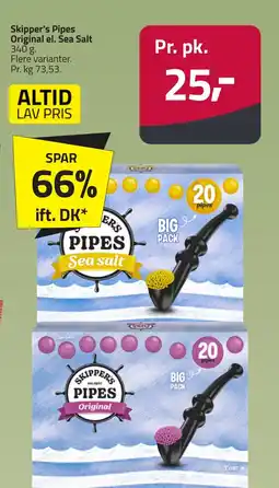 Fleggaard SKIPPER'S Pipes original el. sea salt erbjuda