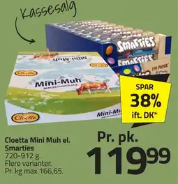 Fleggaard Cloetta Mini Muh el. Smarties erbjuda
