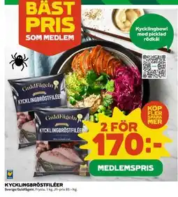 Coop KYCKLINGBRÖSTFILÉER, Medlemspris erbjuda
