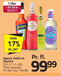 Fleggaard Aperol, Pallini el. Starlino erbjuda