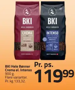 Fleggaard BKI Hele Bønner Crema el. Intenso erbjuda