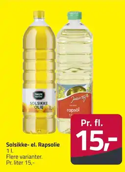 Fleggaard Solsikke-el. Rapsolie erbjuda