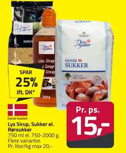 Fleggaard Lys Sirup, Sukker el. Rørsukker erbjuda