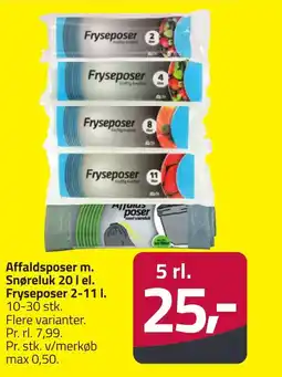 Fleggaard Affaldsposer m. Snøreluk 20 l el. Fryseposer 2-11 l erbjuda