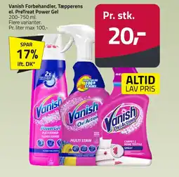 Fleggaard Vanish Forbehandler, Tæpperens el. PreTreat Power Gel erbjuda