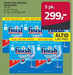 Fleggaard Finish Power Essential Opvasketabs 5 pk erbjuda