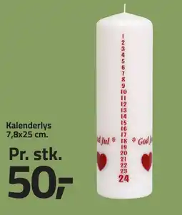 Fleggaard Kalenderlys 7,8x25 cm. erbjuda