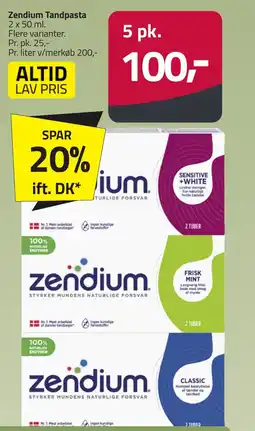Fleggaard Zendium Tandpasta 5 pk erbjuda