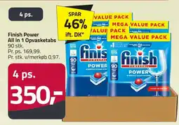 Fleggaard Finish Power All in 1 Opvasketabs erbjuda
