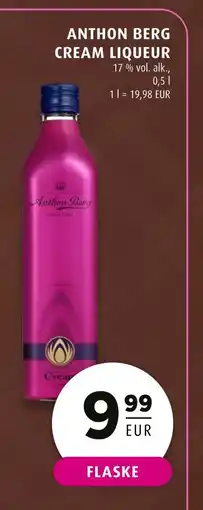 Scandinavian Park Anthon berg cream liqueur 17% vol. alk., erbjuda