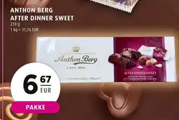 Scandinavian Park Anthon berg after dinner sweet erbjuda