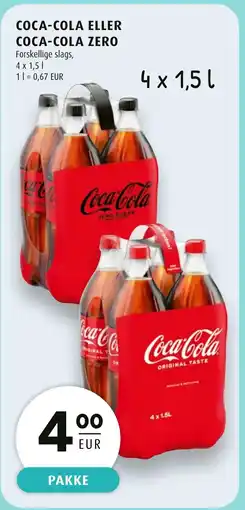 Scandinavian Park Coca-cola eller coca-cola zero forskellige slags, erbjuda