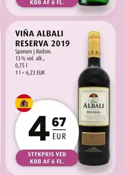 Scandinavian Park Viña albali reserva 2019 erbjuda