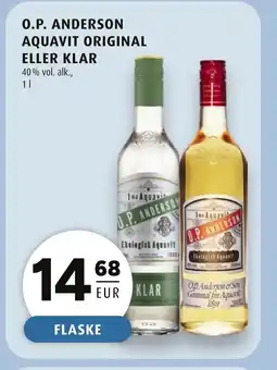 Scandinavian Park O.P. Anderson Aquavit original eller klar erbjuda
