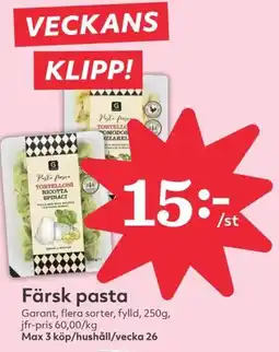 Hemköp Garant Färsk pasta erbjuda