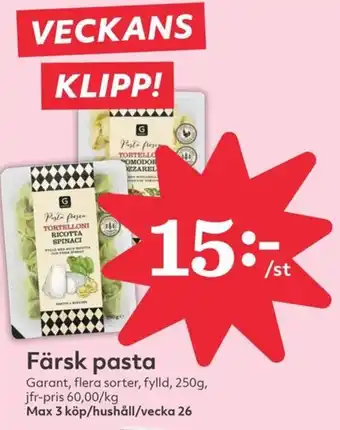 Hemköp Garant Färsk pasta erbjuda