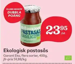 Hemköp Garant Ekologisk pastasås erbjuda