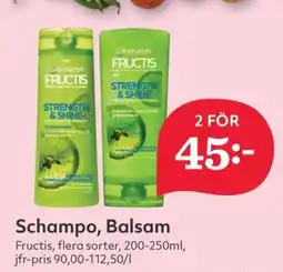 Hemköp GARNIER Fructis Schampo, Balsam erbjuda
