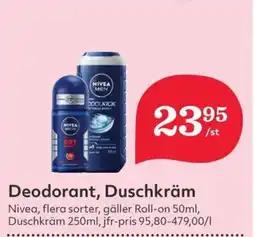 Hemköp NIVEA Deodorant, Duschkräm erbjuda