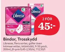 Hemköp Libresse Bindor, Trosskydd erbjuda