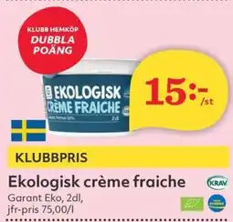 Hemköp Garant Ekologisk crème fraiche erbjuda