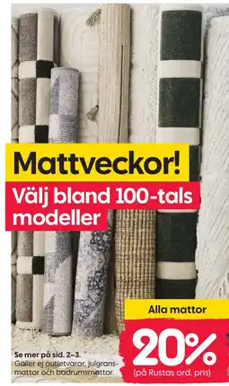 Rusta Alla mattor erbjuda