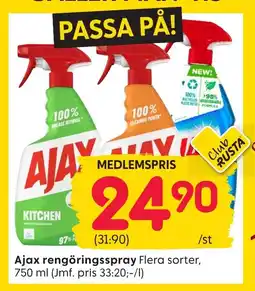 Rusta AJAX rengöringsspray erbjuda