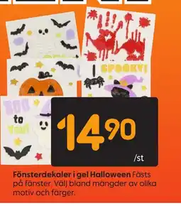 Rusta Fönsterdekaler i gel Halloween erbjuda