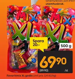 Rusta Favoritmix XL godis erbjuda