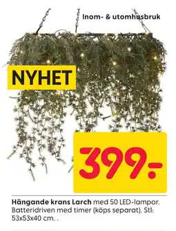 Rusta Hängande krans Larch erbjuda