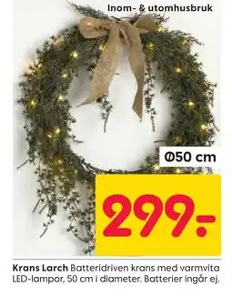 Rusta Krans Larch erbjuda