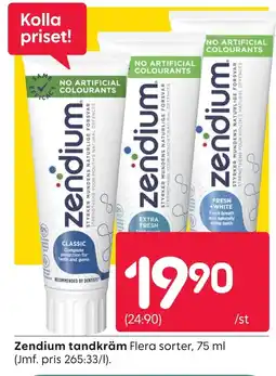 Rusta Zendium tandkräm erbjuda
