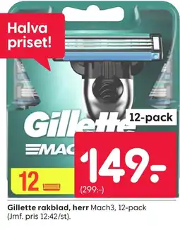Rusta Gillette rakblad, herr erbjuda