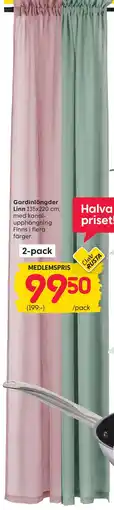 Rusta Gardinlängder Linn erbjuda