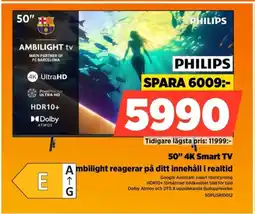Power PHILIPS 50" 4K Smart TV SOPUS810012 erbjuda