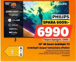 Power PHILIPS 55" 4K Smart Ambilight TV 55PUS810012 erbjuda