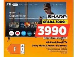 Power SHARP 4K Smart Google TV 43HL4465E erbjuda