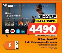 Power SHARP 4K Smart Google TV 50HL4465E erbjuda