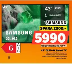 Power SAMSUNG 43" QLED 4K Smart TV TQ43Q7F4BUXXC erbjuda