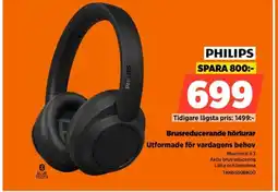 Power PHILIPS Brusreducerande hörlurar TAH6509BK00 erbjuda