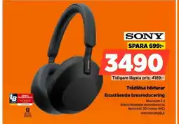 Power SONY Trådlösa hörlurar WH1000XM5BLK erbjuda