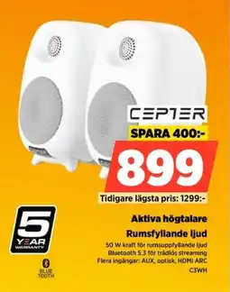 Power CEPTER Aktiva högtalare C3WH erbjuda
