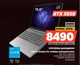 Power Lenovo LOQ bärbar gamingdator 83LK00ACMX erbjuda