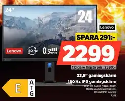 Power Lenovo 23,8" gamingskärm R24E erbjuda