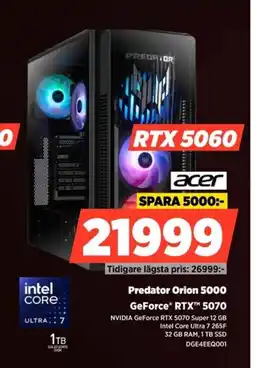 Power ACER Predator Orion 5000 DGE4EEQ001 erbjuda