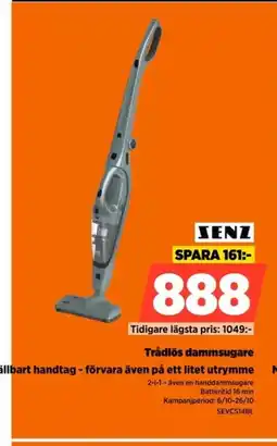 Power SENZ Trådlös dammsugare SEVCS14BL erbjuda
