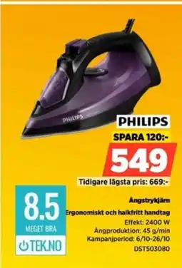 Power PHILIPS Ångstrykjärn DST503080 erbjuda