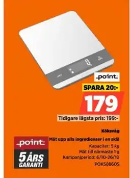 Power Point Köksvåg POKS8860S erbjuda