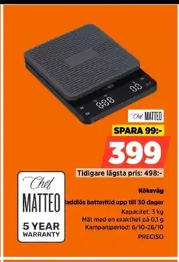 Power Chef Matteo Köksvåg PRECISO erbjuda