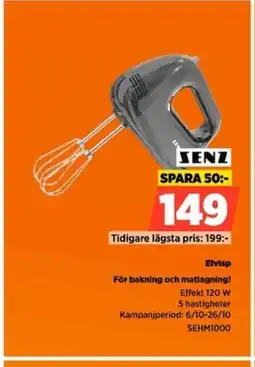 Power SENZ Elvisp SEHM1000 erbjuda